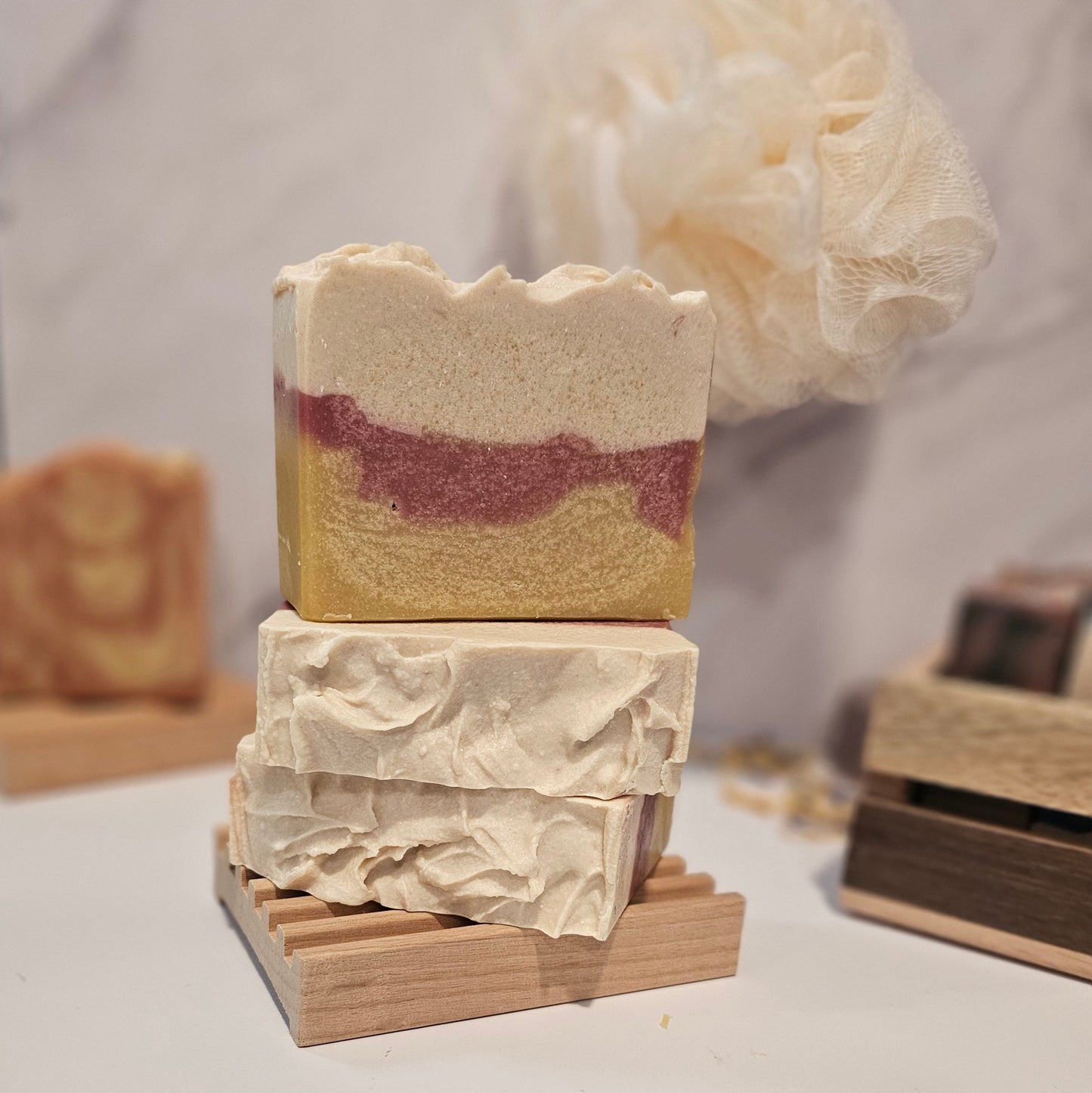 cold process soap with mango butter and avocado oil